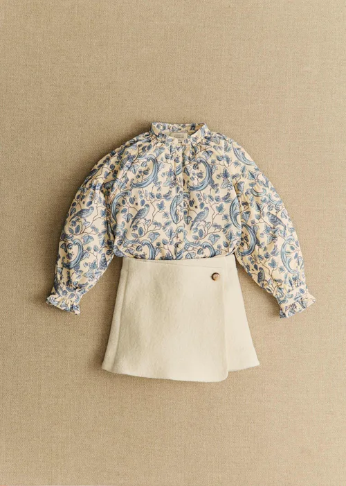 Blouse Linaya - Petit Sézane x Antoinette Poisson - Imprimé Oiseaux Bleus — image 4