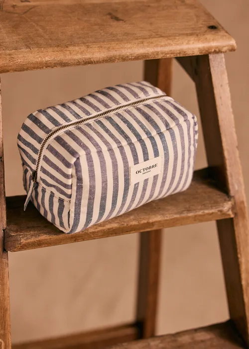 Trousse de toilette Twyman - Bleu / Écru