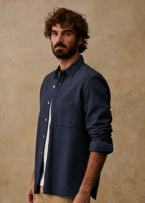 Chemise Lars Waffle - Bleu Chiné — image 5