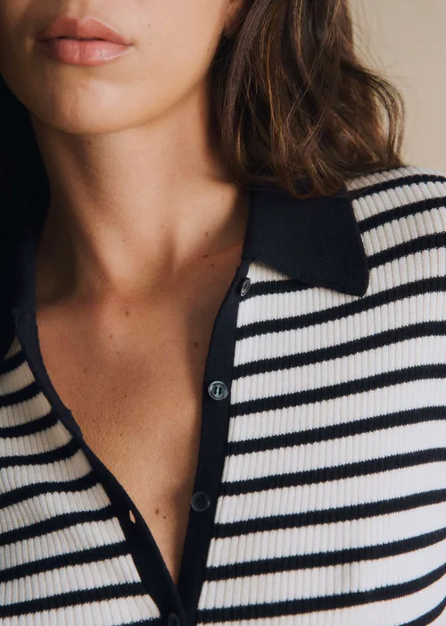Gilet Drew - Écru / Marine — image 3
