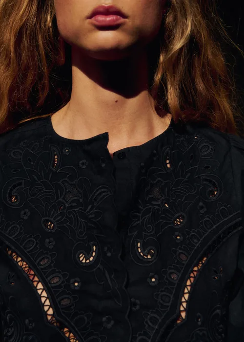 Chemise Alycia - Broderie Placée Noire — image 3