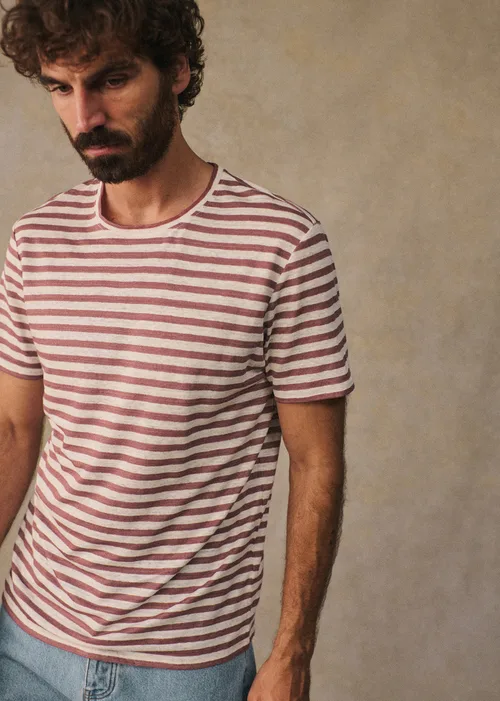 T-Shirt Fabio - Écru / Rose Ancien — image 6