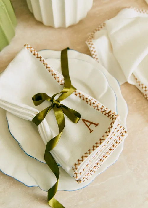 Serviette Monogramme - lettre A — image 4
