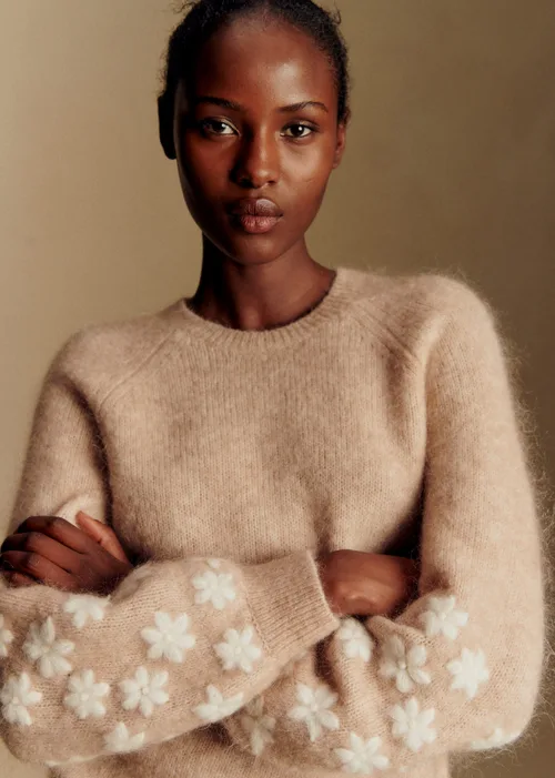 Pull Mélanie - Beige Chiné / Écru