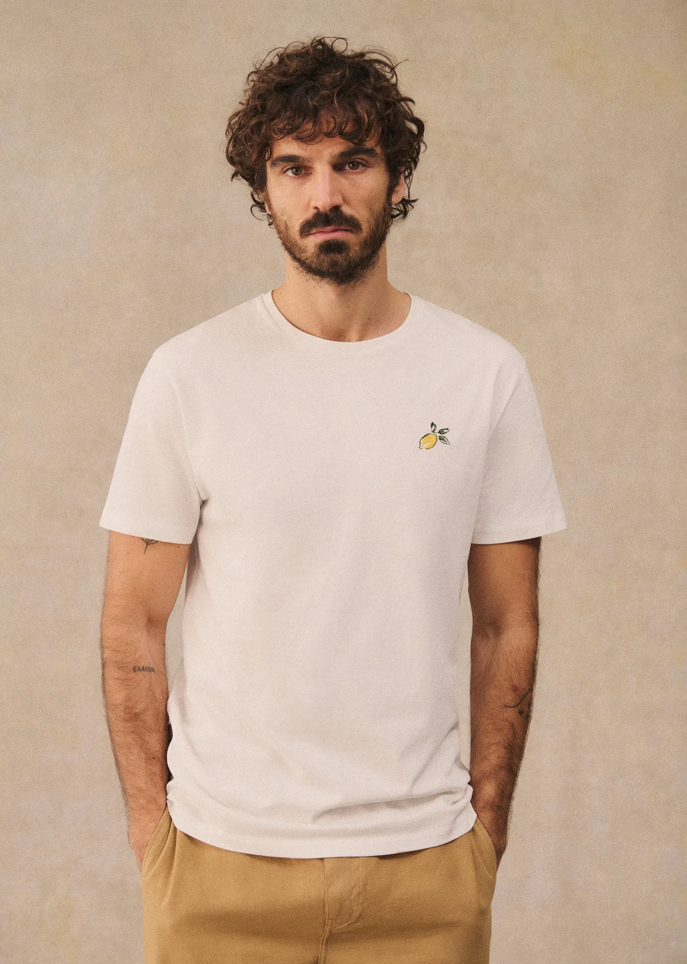T-Shirt Citron - Blanc/Jaune