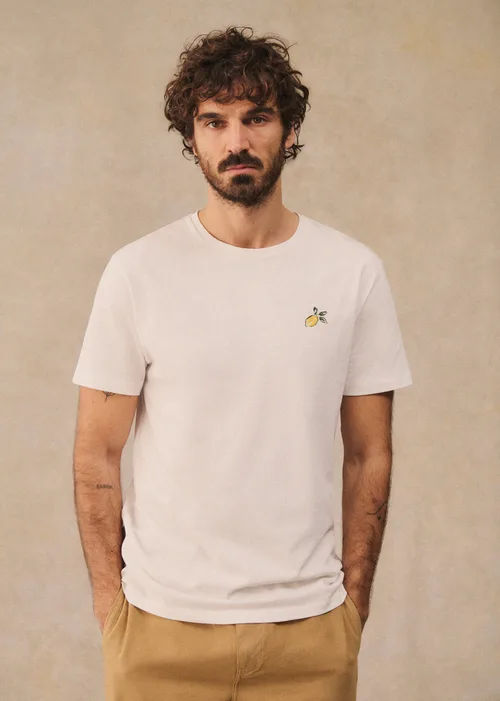 T-Shirt Citron - Blanc/Jaune