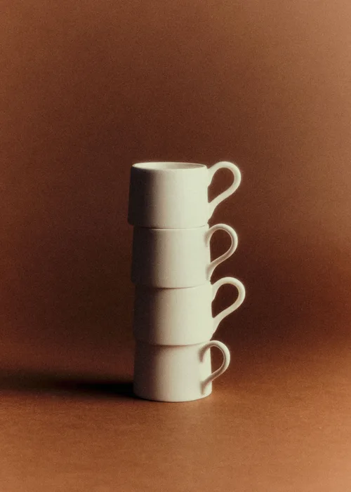 Coffret de 4 tasses expresso - Ecru — image 4
