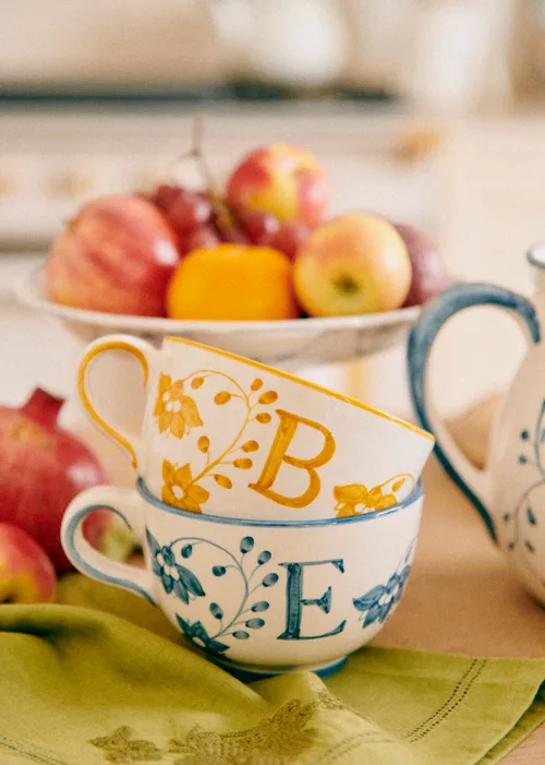 Tasse Poème - Bleu orage - Lettre E — image 4