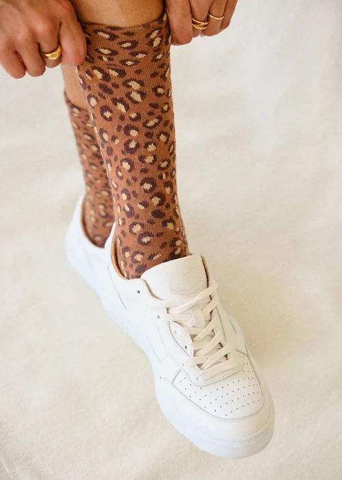 Chaussettes léopard - Léopard Marron — image 5