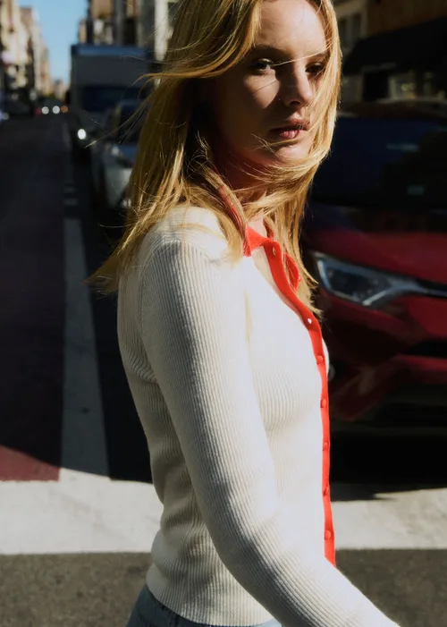 Gilet Drew - Ecru / Rouge — image 3