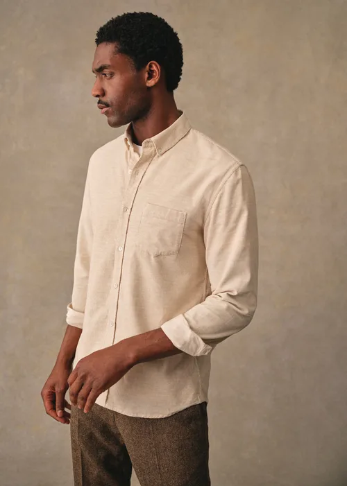 Chemise Charlie Velours - Beige Chiné — image 3
