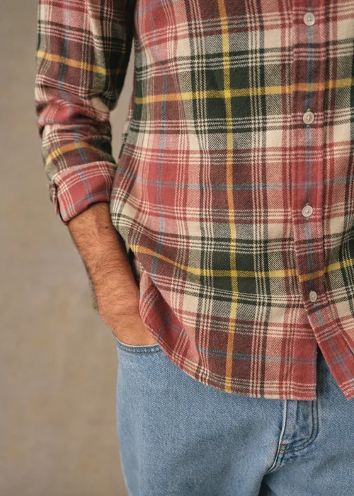 Chemise Charlie Flanelle Carreaux - Vert / Rose Foncé — image 3