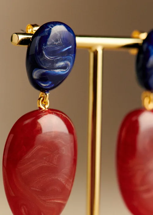 Boucles d'oreilles Carla - Bordeaux Multi — image 5