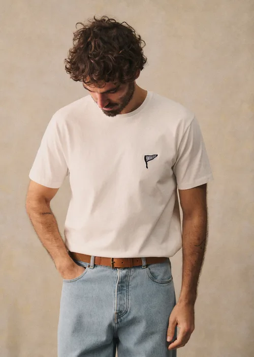 T-Shirt Coeur Amour Club - Blanc / Marine — image 3
