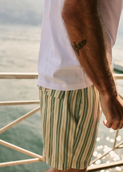 Maillot de bain Rob - Écru / Vert — image 3