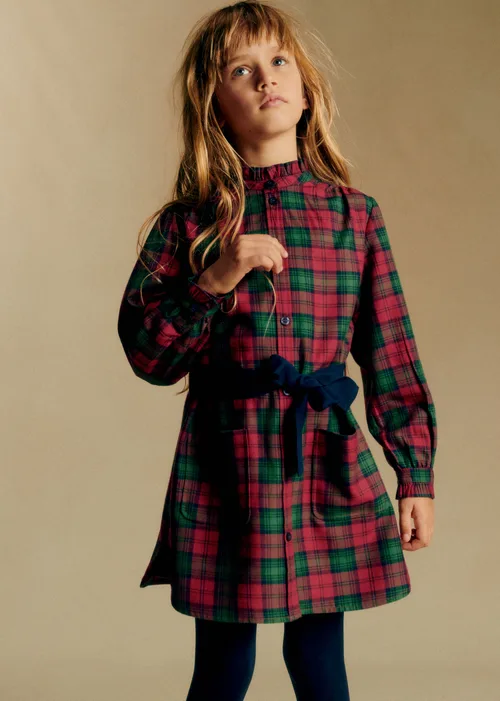 Robe Salomé - Carreaux rouge et vert — image 4