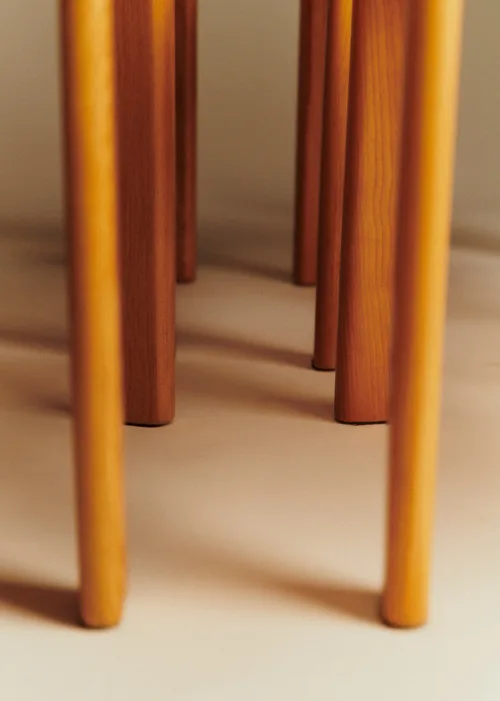 Lot de 4 chaises en cannage vintage - Cannage — image 3