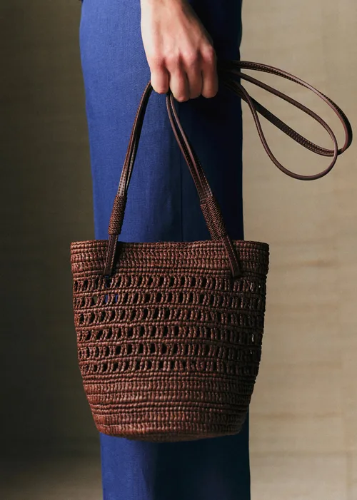 Panier Rosie - Raphia Choco