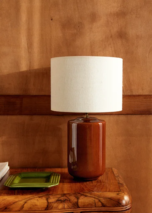 Lampe Mezzo - Caramel - Abat-jour Dolce - Jute Écru — image 3