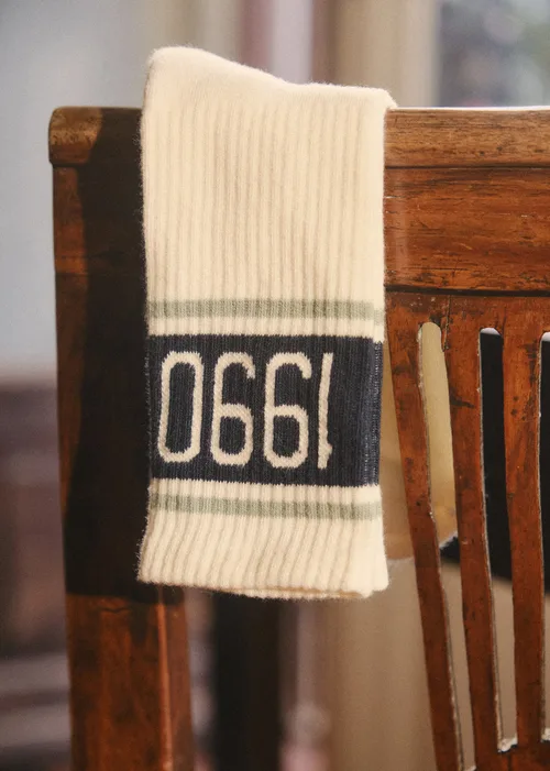 Chaussettes 1990 - Écru / Vert — image 3