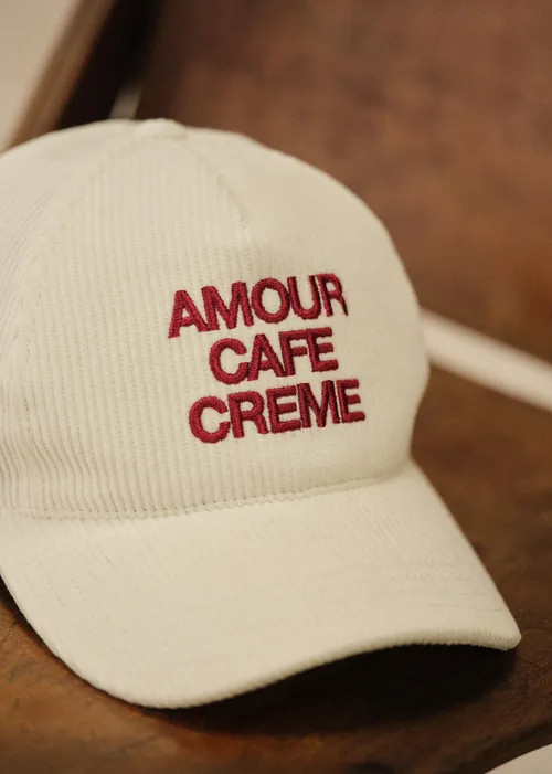 Casquette Amour Café Crème Velours - Écru — image 4