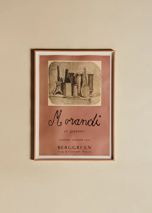 Affiche Galerie Berggruen, Morandi, 1979 - 54,5 x 74,5 cm