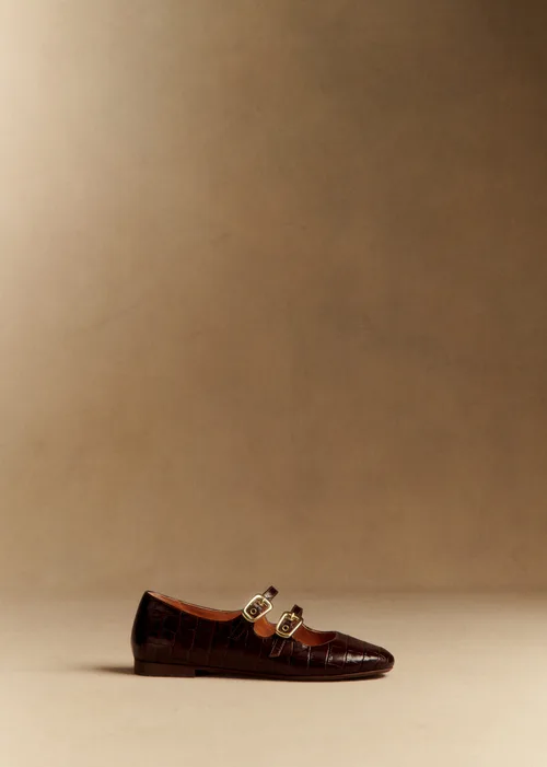 Ballerines Low Clélia - Choco Croco — image 3