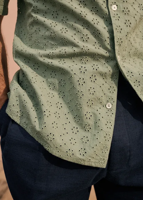 Chemise Holt - Broderie Vert Argile — image 4