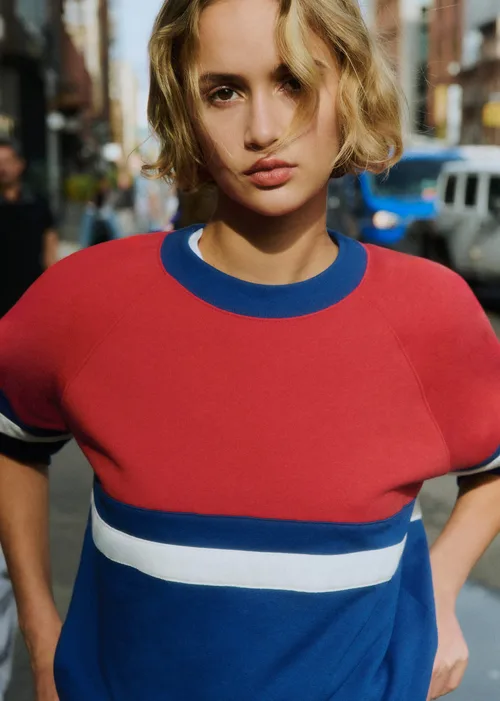 Sweat-Shirt Helio - Bleu Rouge Écru — image 3
