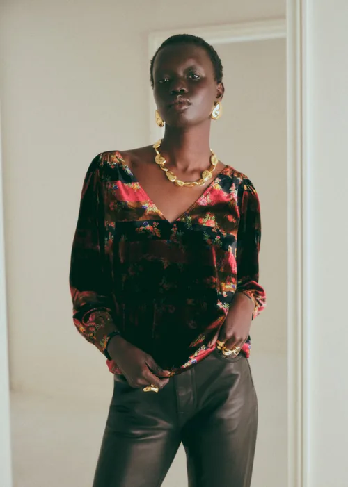 Blouse Galeo - Patchwork Bouquets