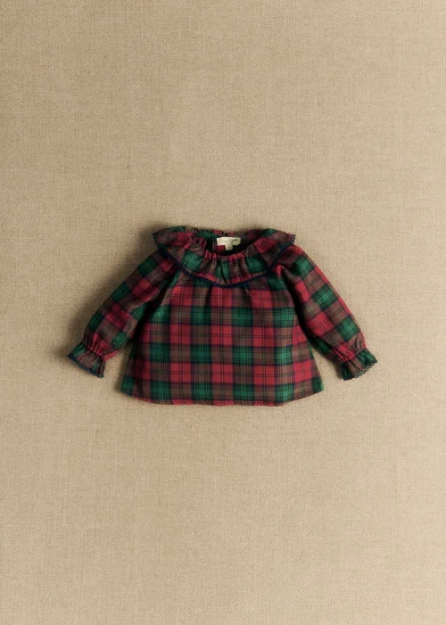 Blouse Héloïse - Carreaux rouge et vert