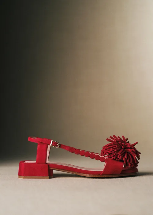 Sandales Émilie - CFM Souliers x Editions Sézane - Velours Rouge — image 3
