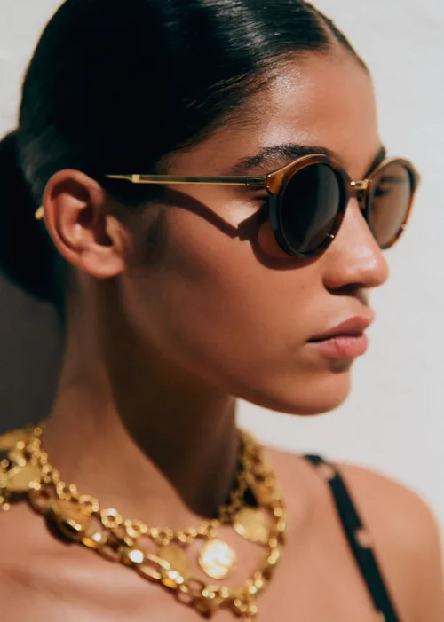 Lunettes de soleil Bonnie - Ecailles et Doré — image 4