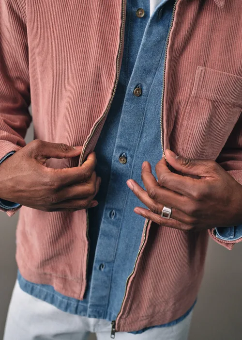 Veste Benson Velours Côtelé - Vieux Rose — image 5