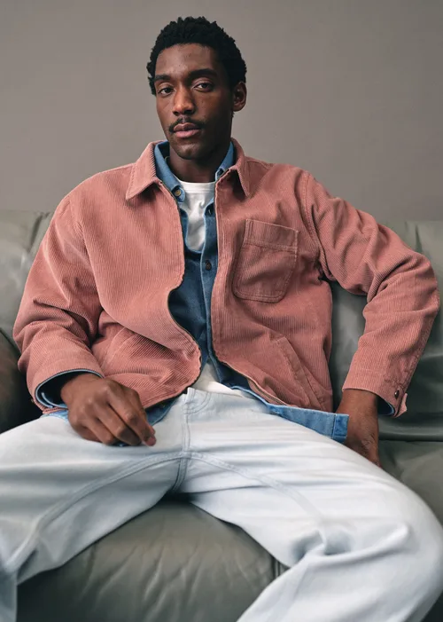 Veste Benson Velours Côtelé - Vieux Rose — image 4