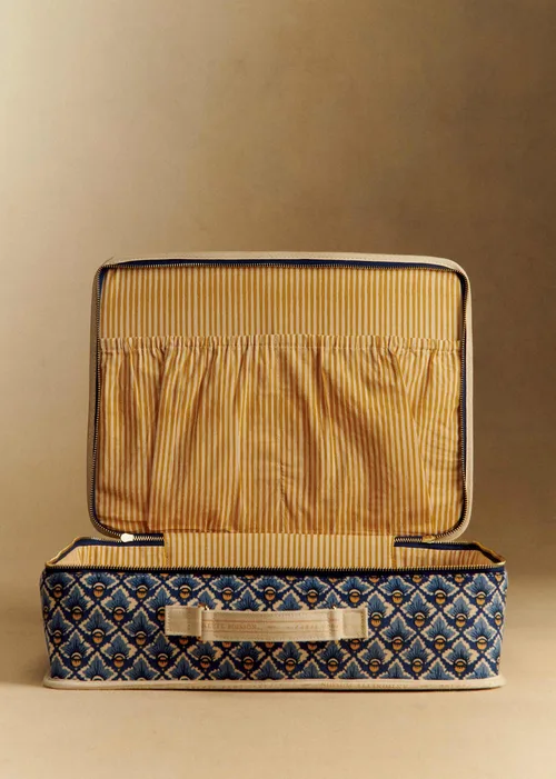 Grande valisette - Sézane x Antoinette Poisson - Imprimé Losange Bleu — image 3