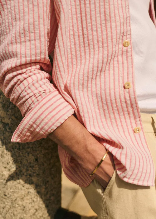 Chemise Harty - Rayures Écru / Rose — image 4