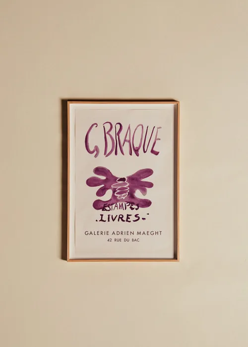 Affiche Galerie Maeght, Braque, Estampes Livres - 46,5 x 66,5 cm