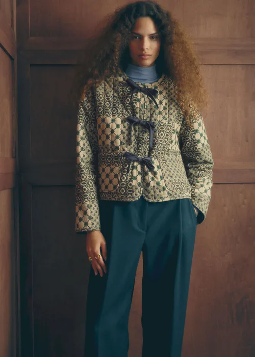 Veste SARIA - Sézane x Antoinette Poisson - Imprimé Patchwork Dominote — image 2