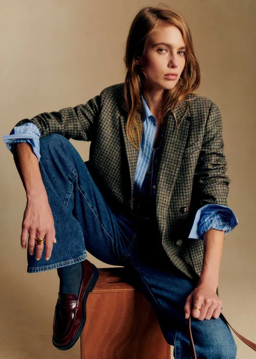 Veste Michele - Pied de Poule Kaki — image 2