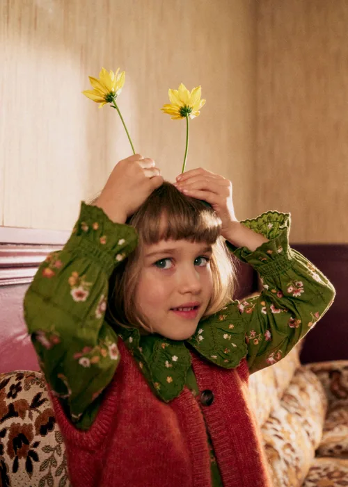 Chemise Margot - Olive / broderie herbier — image 3