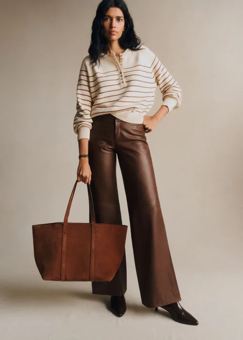 Pull Léontine - Ecru / Camel — image 4