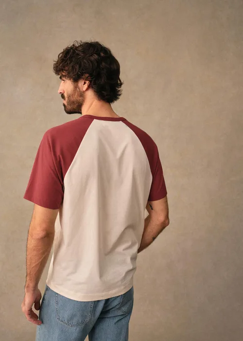 T-Shirt Anthony - Écru / Rouge Foncé — image 3