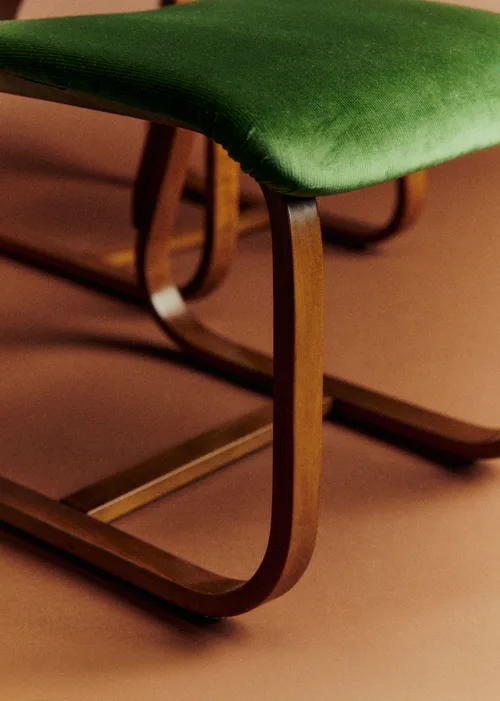 Lot de 4 chaises vintage velours vertes - Velours — image 9
