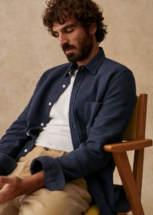 Chemise Lars Waffle - Bleu Chiné — image 2