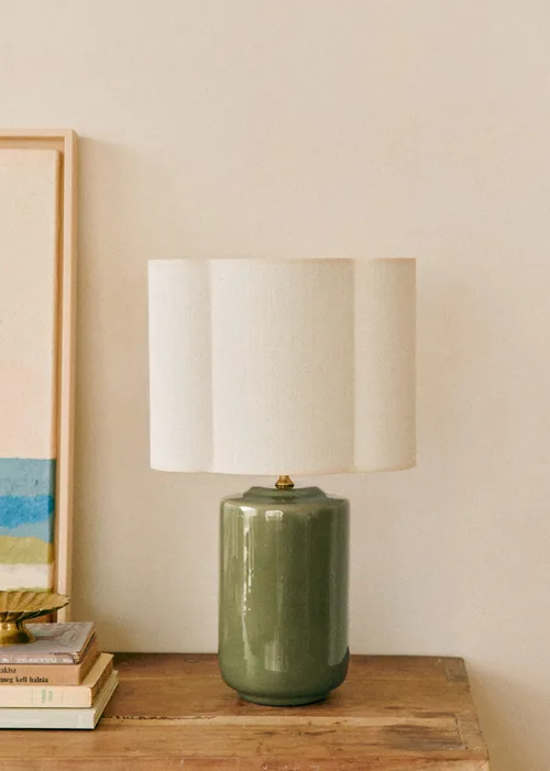 Lampe Mezzo - Sauge - Abat-jour Boléro - Jute Écru — image 5