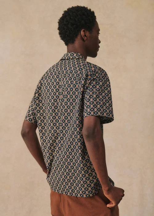 Chemise Holt - Marine Motif Ocre — image 3