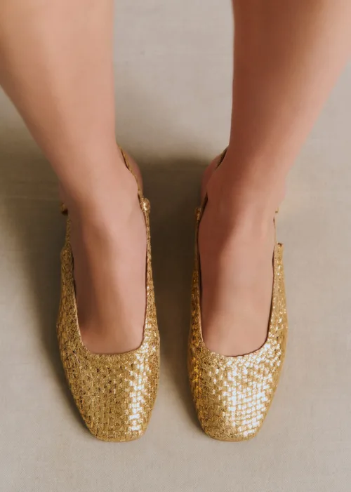 Escarpins Noemie - Doré Lisse Tressé — image 5