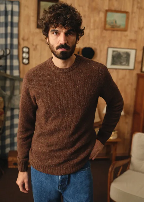 Pull Calder - Marron Moucheté