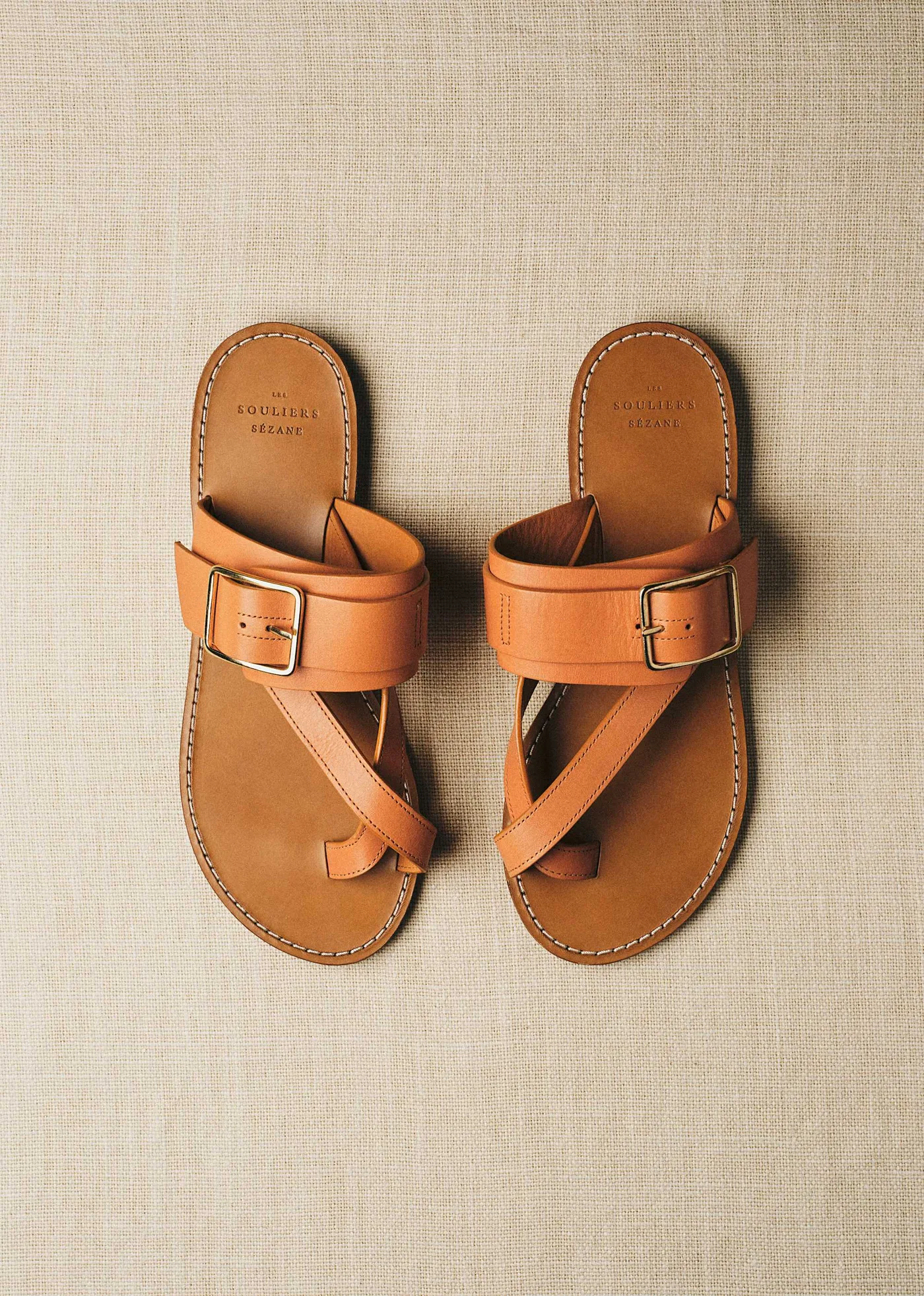 Sandales Low Freya - Miel Lisse Héritage